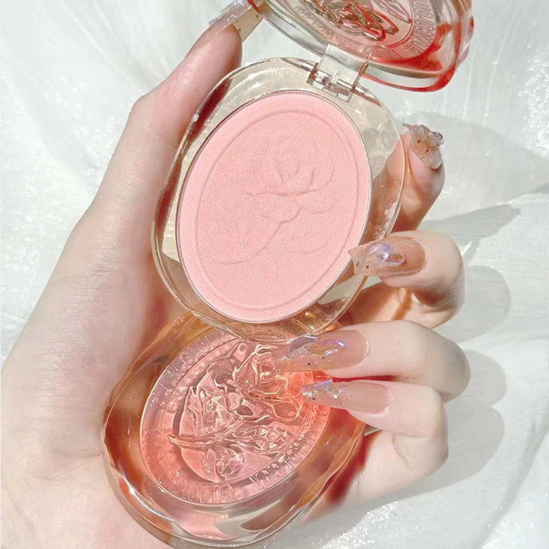 Enamel Powder Blush Palette Nude Peach Plum Makeup Natural Matte Embossed Blusher Low Saturation Expansion Eyeshadow Rouge Tint