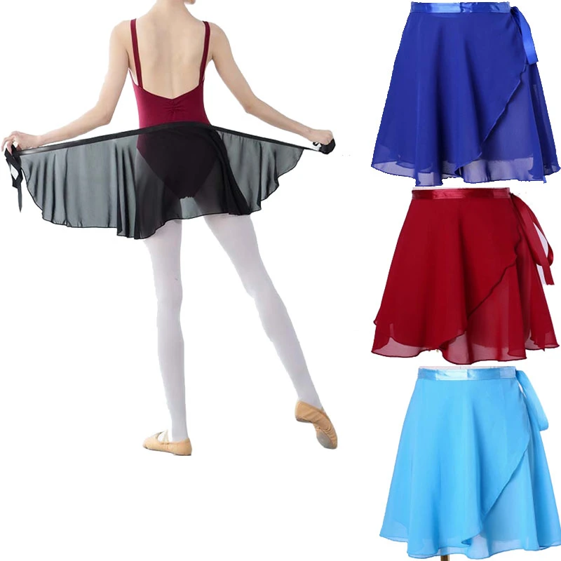 Skirt Chiffon Dancewear Mini Wrap Scarf For Girls Dance Dress Tutu Ballet 
