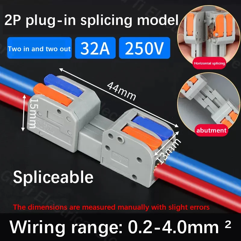 Male female docking Mini Quick Wire Connector Universal Compact Electrical Wiring Connectors Push-in Conductor Terminal Block image 12