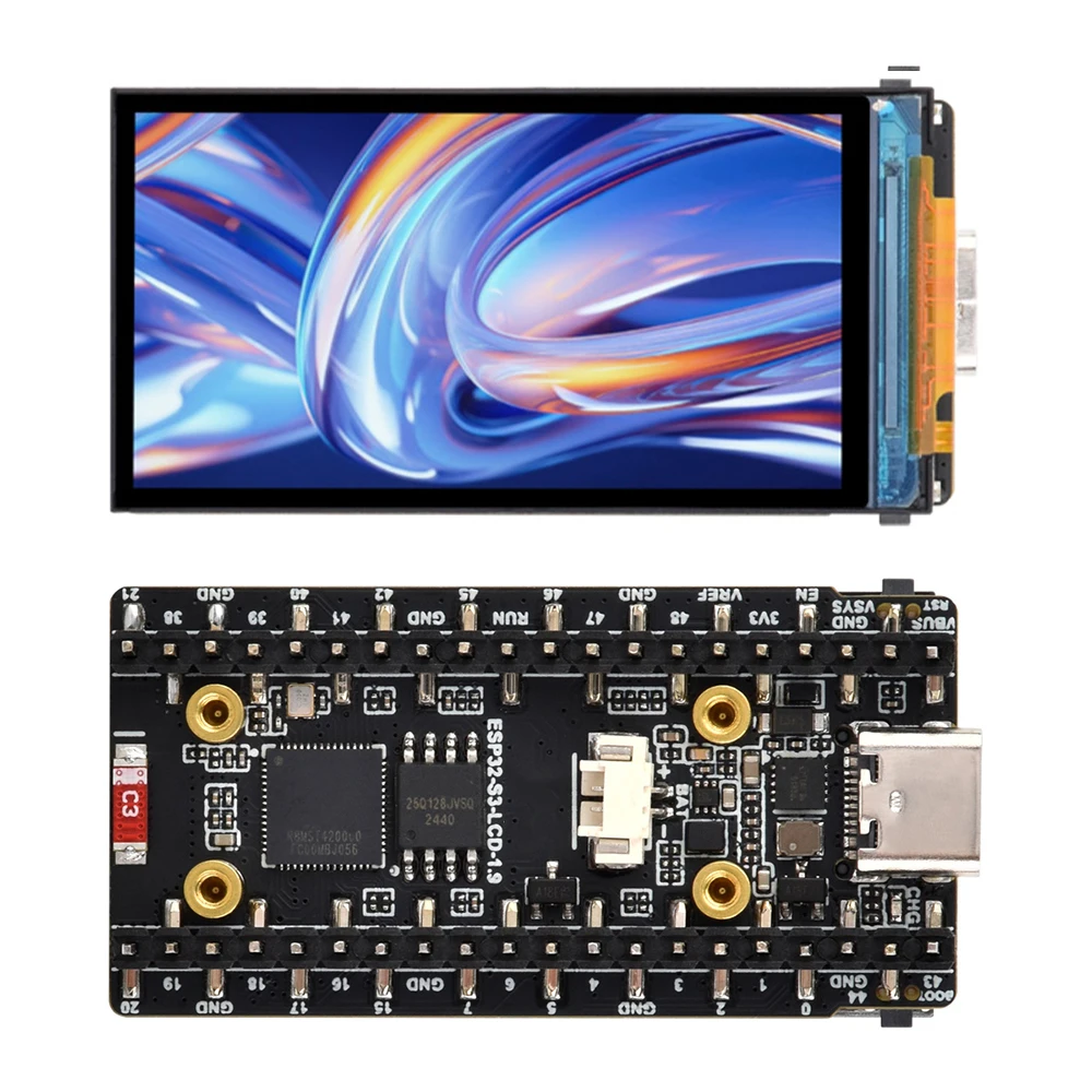 ESP32-S3 Development Board With 1.47" LCD Display - 240MHz Dual-Core Processor With Wi-Fi & Bluetooth 5