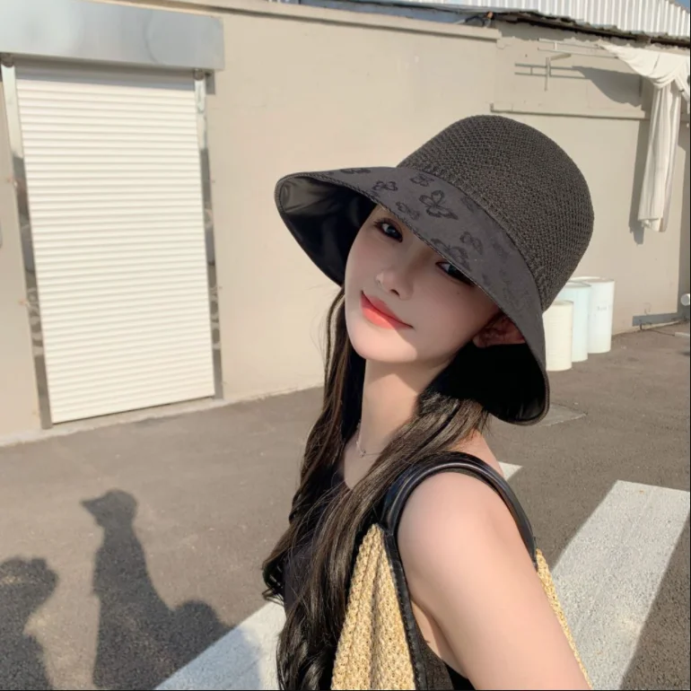 

Japanese Bow Bucket Hat Women's Summer Breathable All-Matching Sun Hat Beach Sun Protection UV Protection Sun Hat