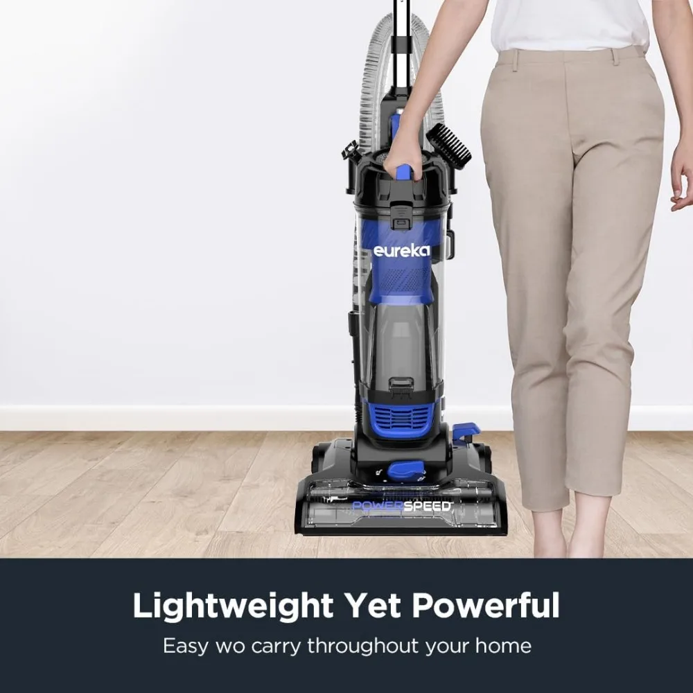 Lightweight Powerful Upright Vacuum Cleaner for Carpet and Hard Floor, PowerSpeed, New Model,Blue,black/New Model 3