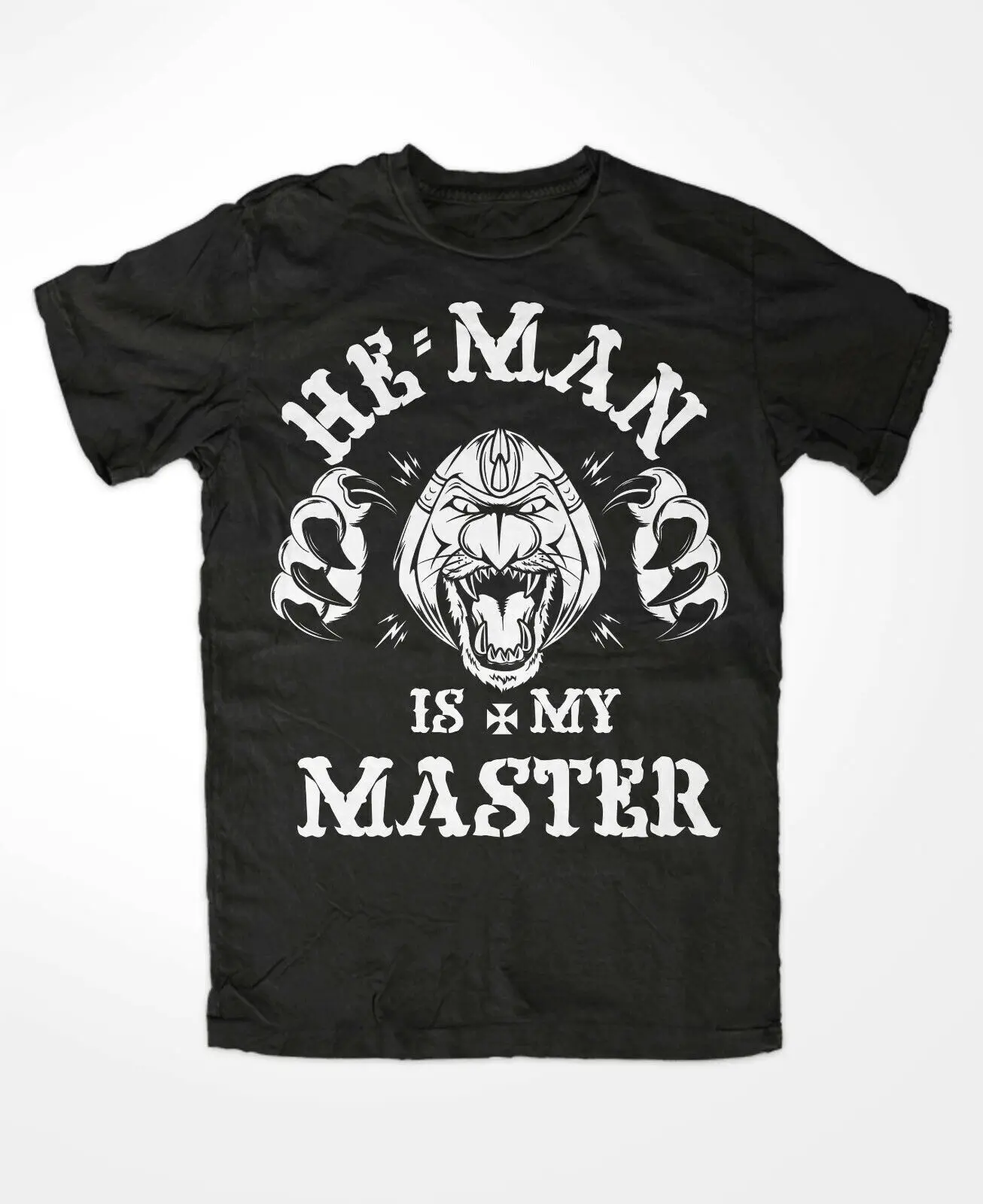He Man Is My Master T Shirt Black Motu Cult Universe Snake Mountain Eternia