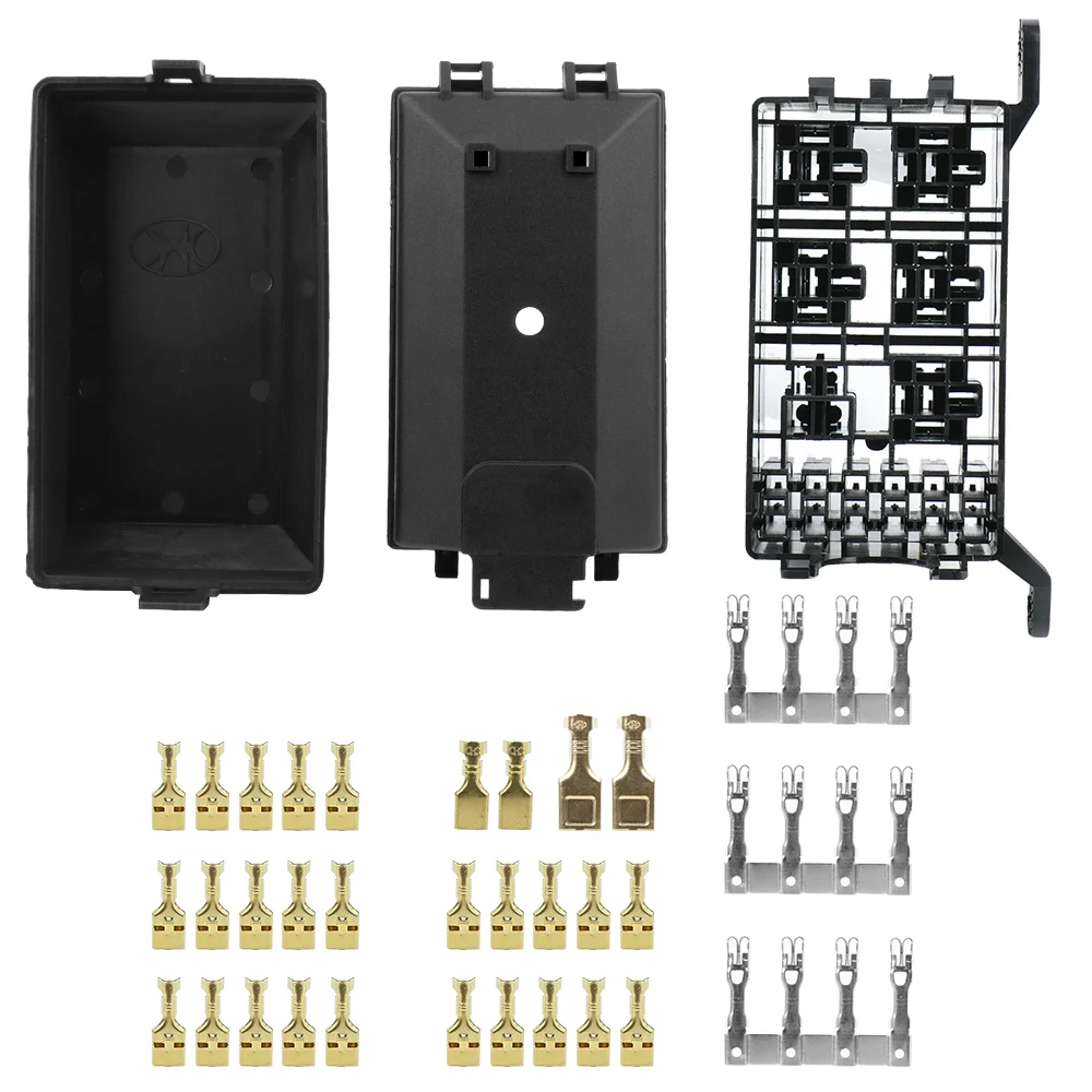 EJ.life Kit De Boîte De Relais De Fusible à Lame Boîte De Relais à Fusibles à 15 Emplacements