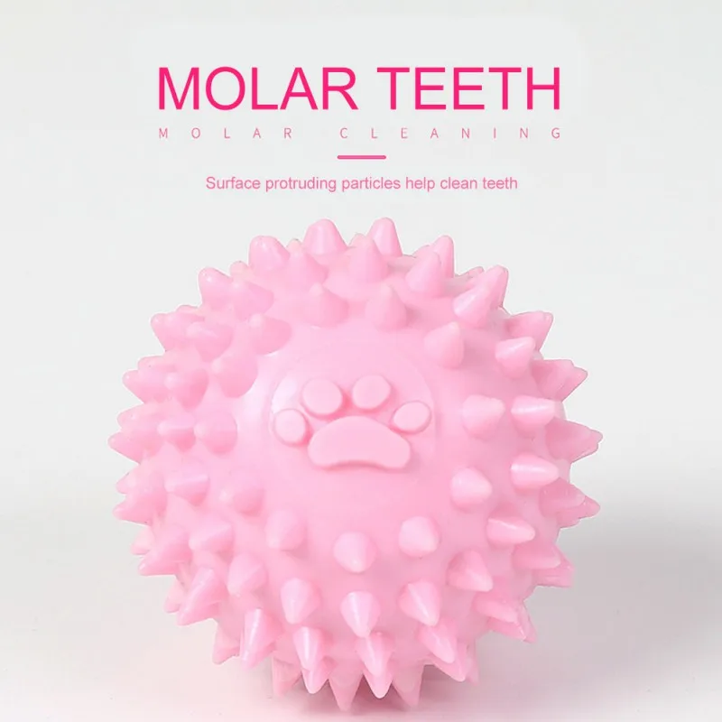 Dog Chewing Toy Interactive Rubber Ball for Small Large Dog Cat Pet Tooth Cleaning 2