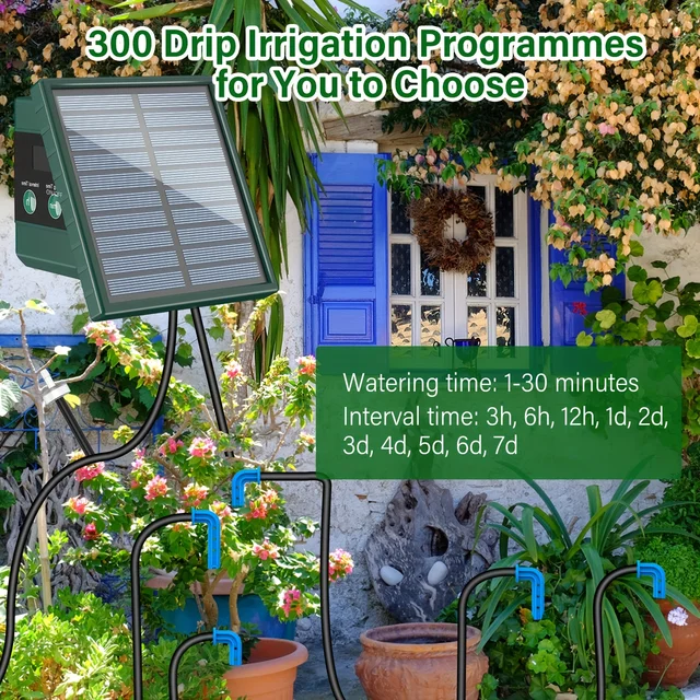 DIY Solar Drip Irrigation System Garden Automatic Watering System Plant Watering Devices for Potted with Water Level Detection 5