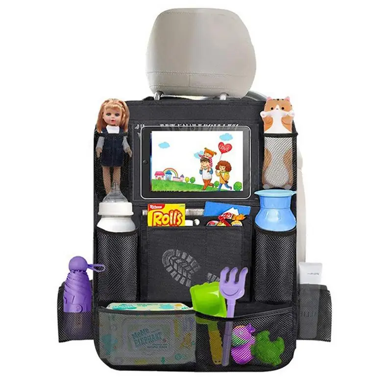 

Backseat Car Organizer Back Seat Protector With Table Case Black Auto Storage Organizer With Foldable Table Tray Car Seat Back