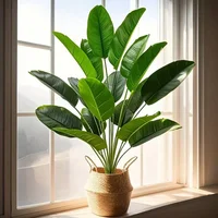 1pc 18 Leaves Artificial Plants Large Tropical Palm Tree Fake Banana Plants Leaves Real Touch for Home Garden Party Decor 2025 3