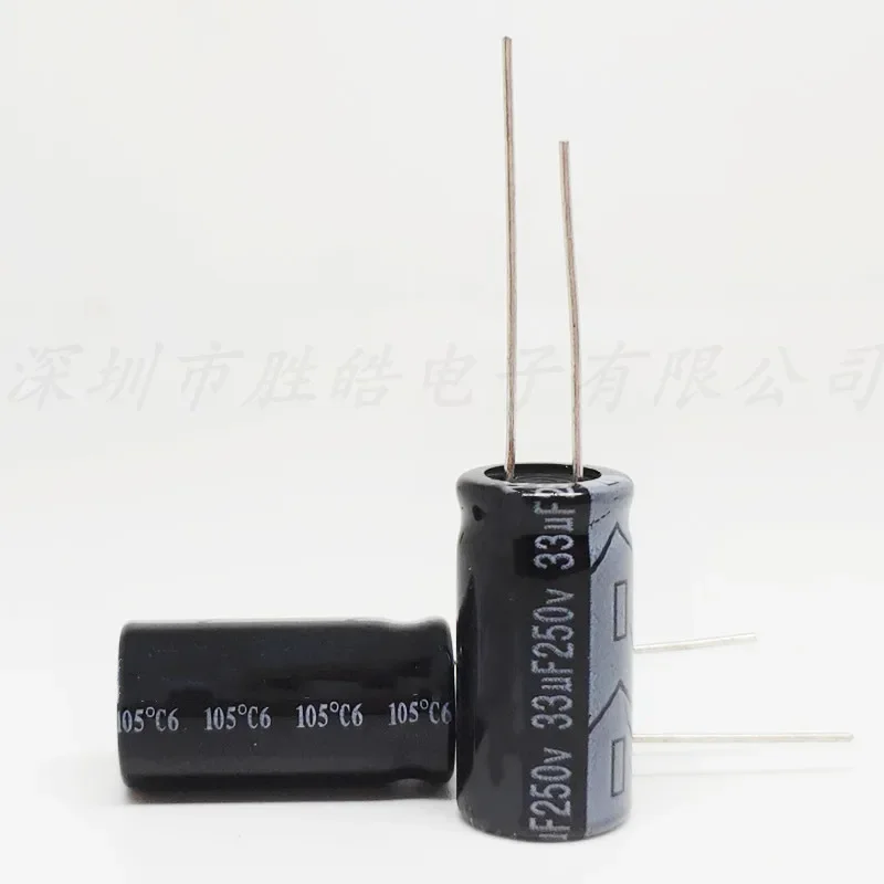 (10PCS)   250V33UF   High Quality   Volume：13X20mm    Aluminum Electrolytic Capacitors   250V33UF 10pcs high frequency low resistance into 50 v 100 uf electrolytic capacitor 47 uf 10 v 63 v 1000 uf volume 8 12