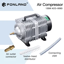 FONLAND 135W Air Compressor ACO-009D Electrical Magnetic Air Pump for CO2 Laser Engraving Cutting Machine