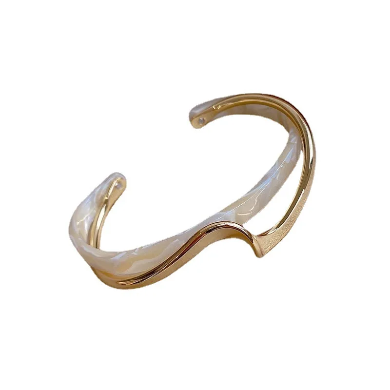 2024 New Korean Curved Metal Bracelet Exquisite Elegant Fashion Simple Bracelet Women's Jewelry 5