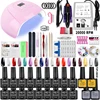 Manicure Set With Nail Dryer Base&Top Coat UV Nail Gel Polish Kit 18 Colors Gel Polish Set Semi Permanent Varnish Nail Tools Kit 1