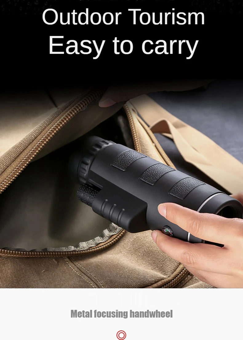 S86b176ab8f5547dea803e1fd41e88499R 40X60 Telescope Professional Monocular Powerful Binoculars Pocket Telescope with Tripod for Travel Holiday as Gift Teleskop