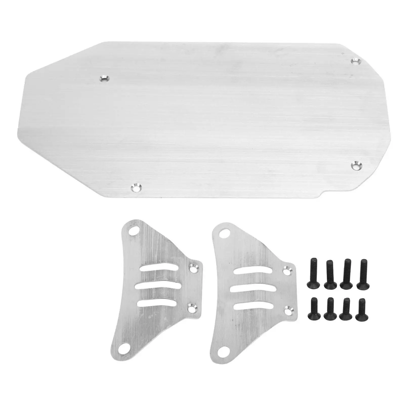 RC Car Chassis Armor Silver Simple Installation Scratch Resistant Upgraded RC Accessories Stainless Steel for tt02 1/10 Car