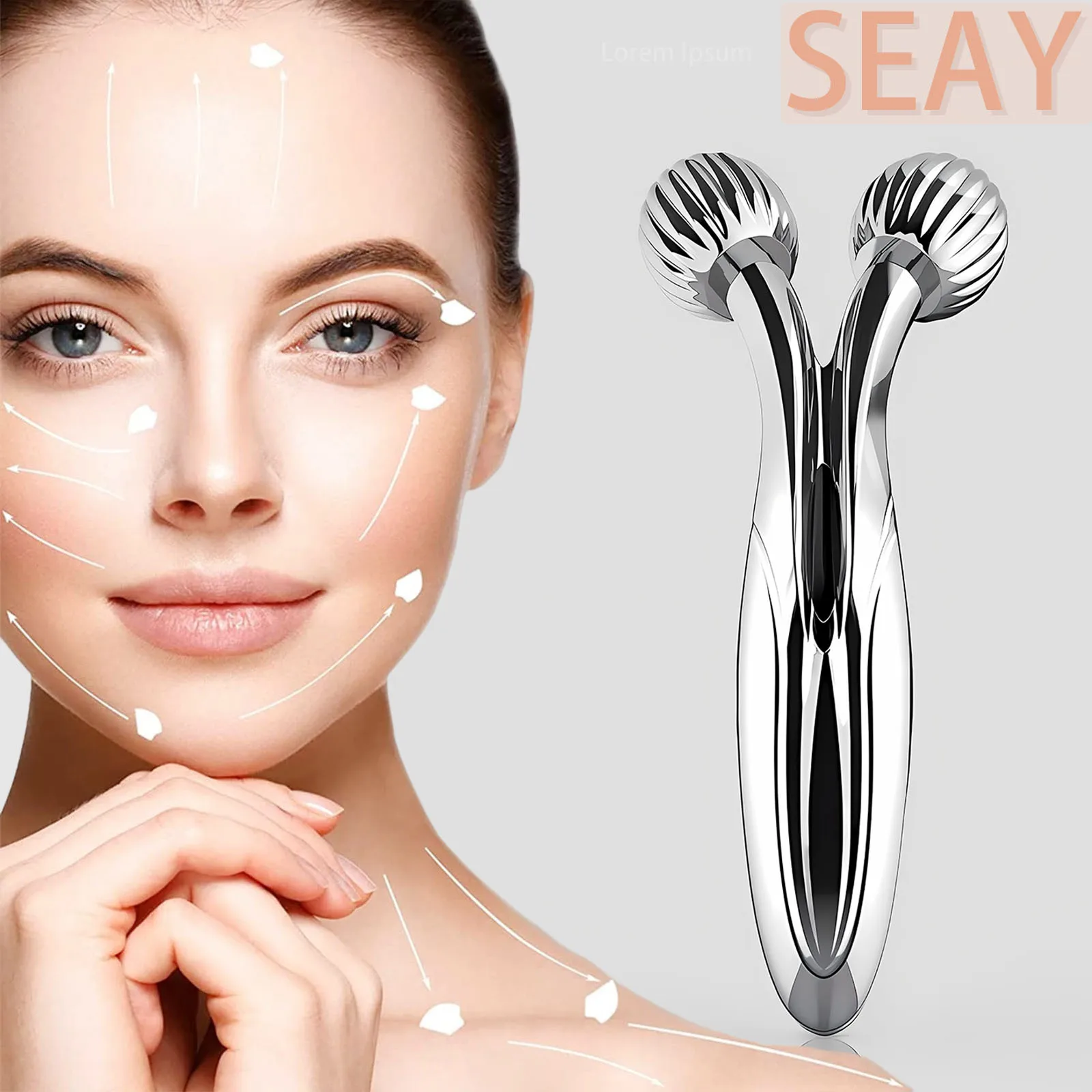3D Face Roller for Facial Contouring Anti-Aging Cellulite & Wrinkle Reduction Skin Tightening & Firming