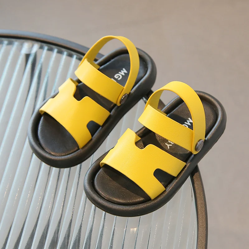 Children Leather Sport Sandals Toddler Boys Slippers Beach Shoes Kids Infant Open Toe Casual Sport Shoes 3-6Y Sandalias Summer