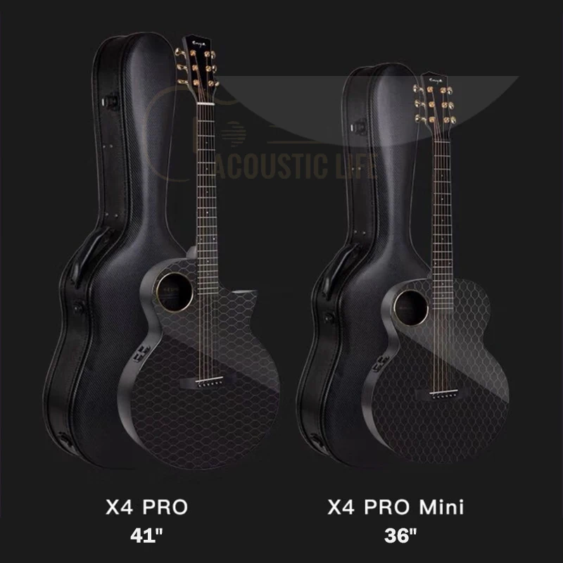 エンヤX4プロ/X4プロミニ炭素繊維アコースティックギター41インチの