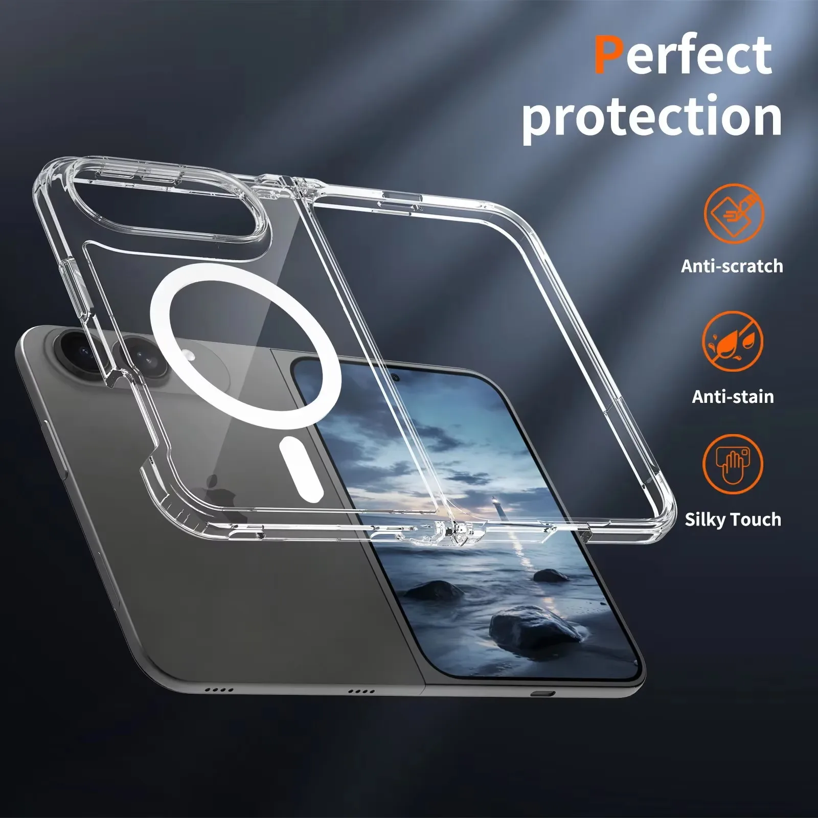 Premium Clear Magnetic Wireless Charging Case with MagSafe Compatibility