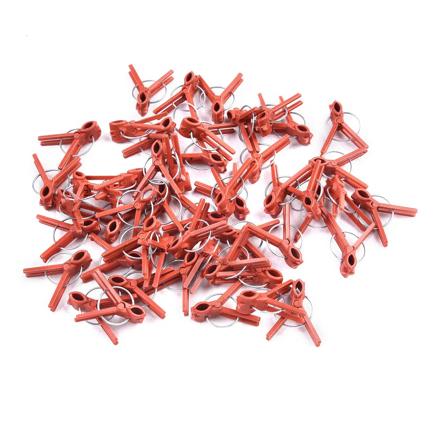 Plant grafting clip plastic gardening tool cucumber eggplant watermelon round mouth flat mouth anti-fall clamp 50PCS plant clips plastic plant clips