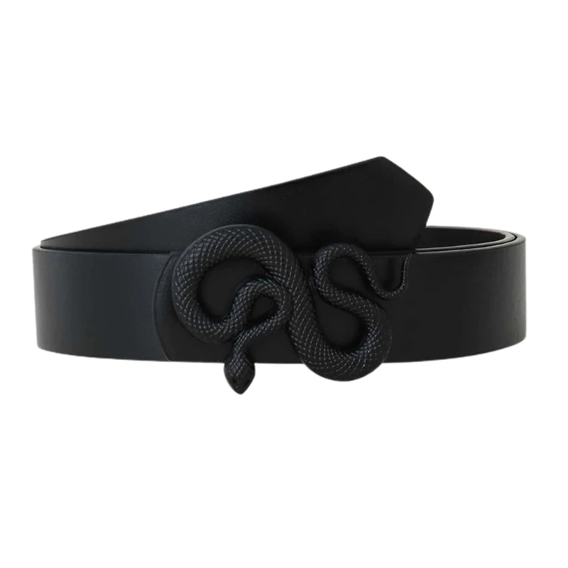 

Classical Women Belts with Creative Snake Buckle Thin Adjustable Waist Belt y2k accessories Coat Waistband