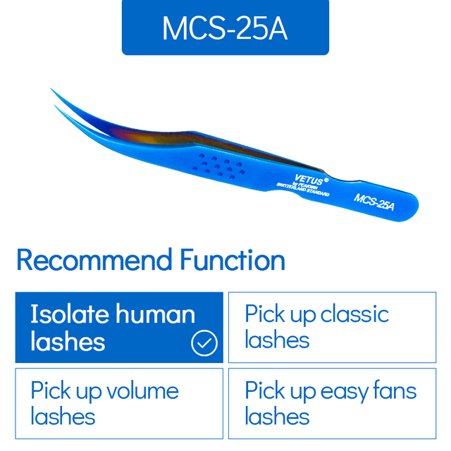 Vetus MCS All size single pack tweezers for eyelash extensions