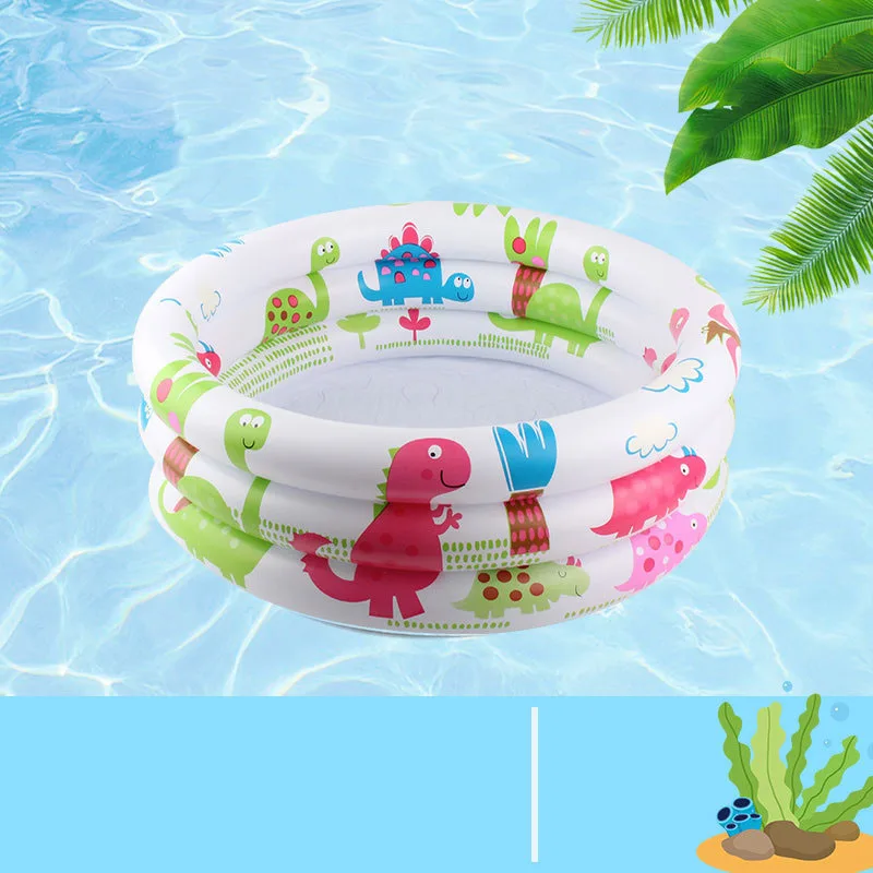 60cm/90cm Inflatable Baby Swimming Pool 3 Layers Portable Outdoor Children Bathtub Kids Pool Baby Swimming Dinosaurs Toy