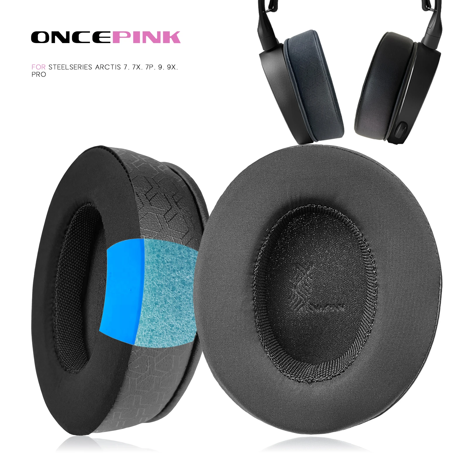 Oncepink Replacement Ear Pads For Steelseries Arctis 7, 7x, 7p, 9, 9x