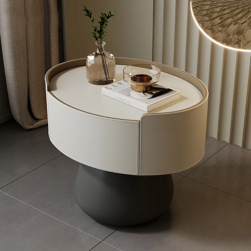 Cream Style Nightstand Trendy Modern Elegant Cute Night Table Storage Luxury Mesas De Noches Dormitorio Bedroom Furniture