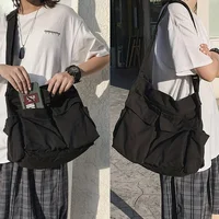 Women's School Messenger Bags For Women Shoulder Ladies Designer Handbag Solid Large Capacity Casual Canvas Shoulder Female Bags 5