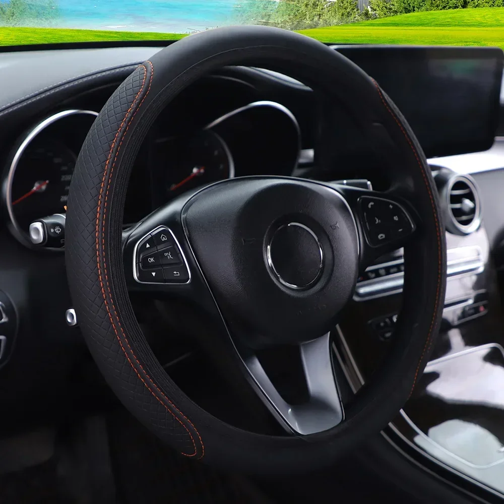 Universal Fit Steering Cover Steering Wheel Cover Wrap - 12 Pack