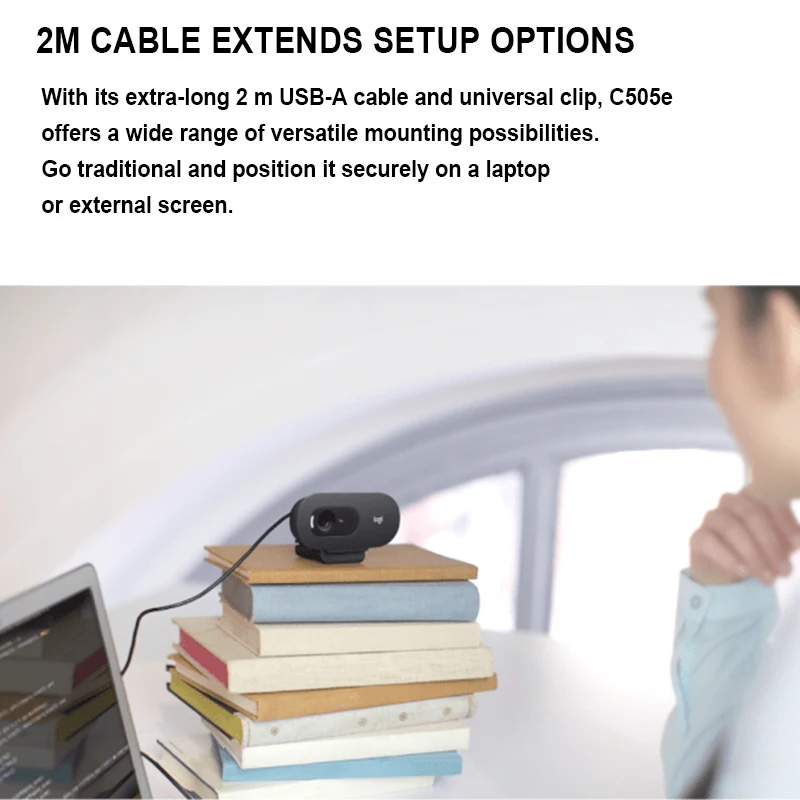 Logitech C505e 720P HD Webcam Computer Office Camera For Video Conferencing Online Course Online Distance Education Camera