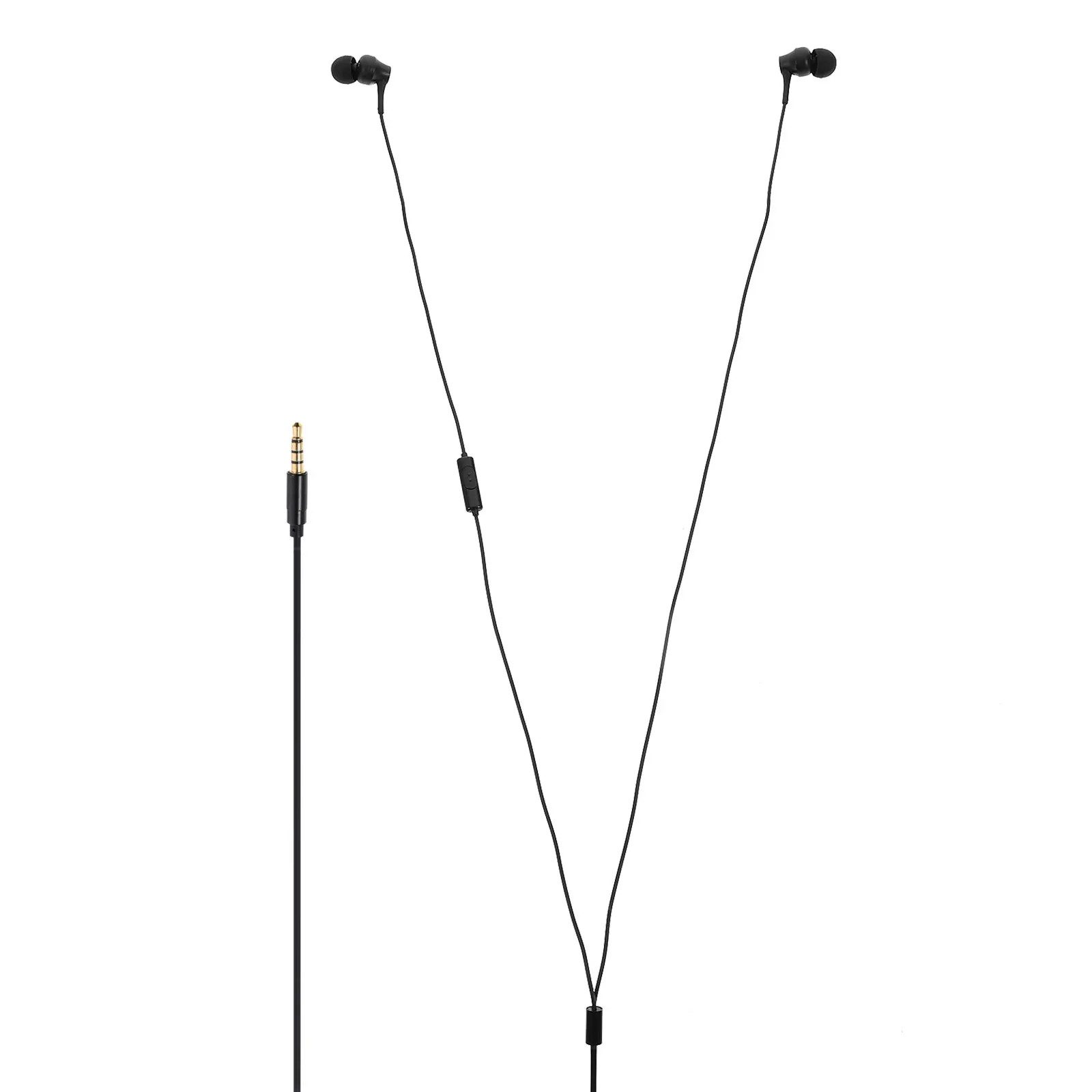 유선 이어폰 인체공학적 이어버드 3.5mm 플러그(전화, 노트북, 태블릿용) 강력한 베이스 클리어 사운드 차단 볼륨 조절