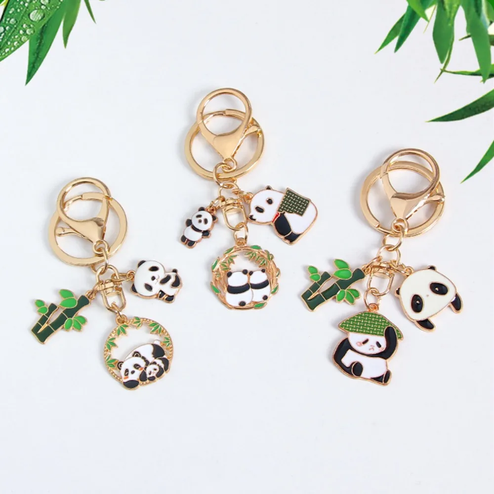 

Cute Panda Keychain Fashion Creative Car Keychain Bag Pendant Gift