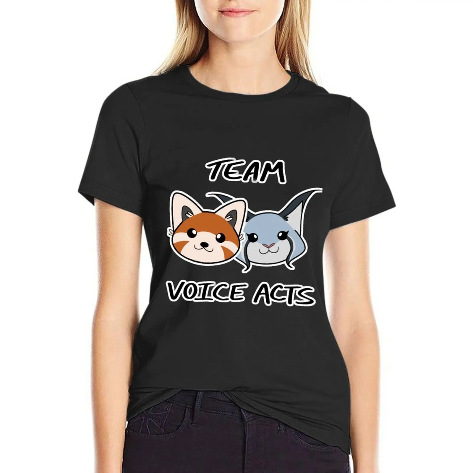 

Team VoiceActs Red Panda and Lynx T-shirt hippie clothes lady clothes anime clothes woman t shirt