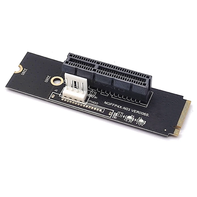 NGFF M.2 To PCI-E 4X X1 Riser Card M2 NVME To Pcie X4 With LED Voltage Indicator For GPU BTC Mining