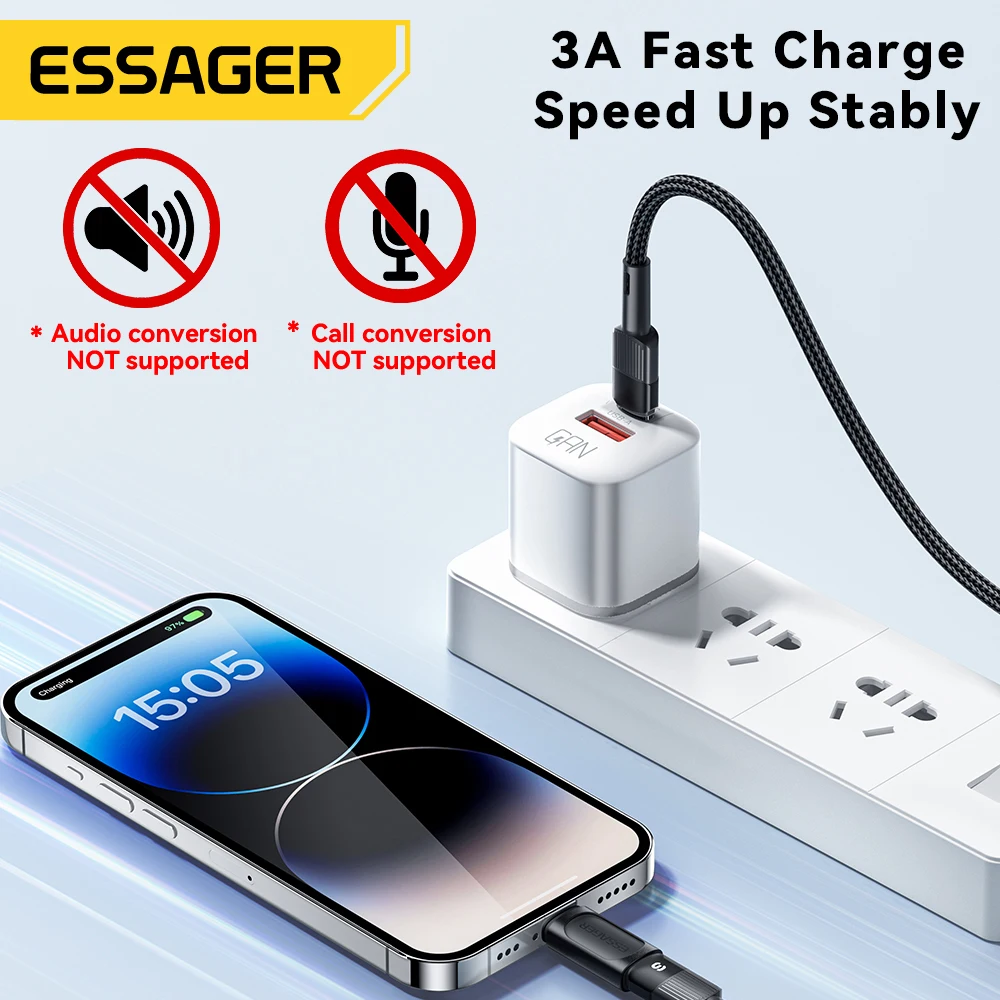 Efficient USB-C to Lightning Adapter - 20W Fast Charging & OTG Capable