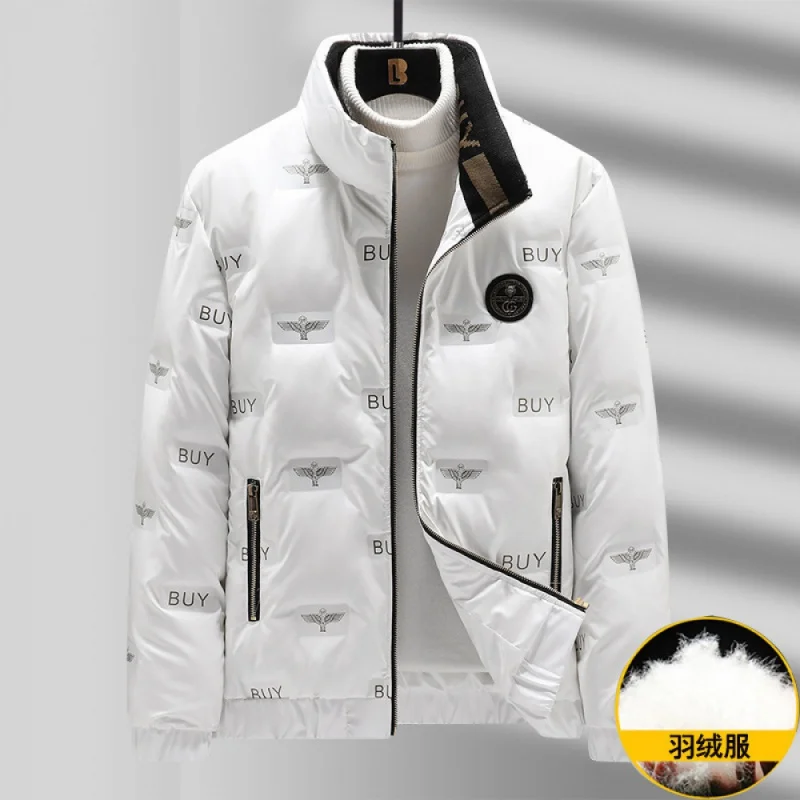 

Warm winterfashionabletrendy2023 down Jacket Casual Men's Clothing New Youth All-Matching Warm and Trendy White Men's Thickened