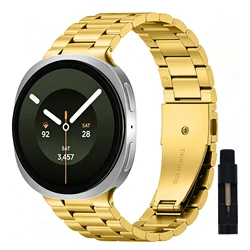 Premium Stainless Steel Metal Band - Elegant Link Bracelet Strap - Galaxy Watch 8 44mm (Gold)