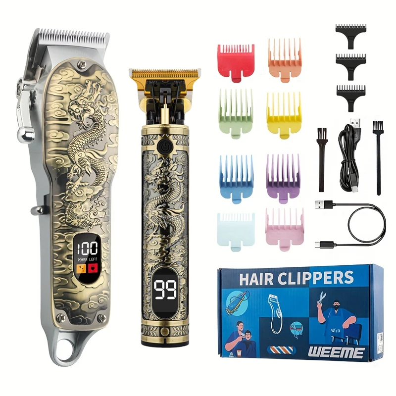 All-in-one men’s beauty set barber + trim USB metal body silent rechargeable lithium battery 2000 mah men’s holiday gift BEST SELLERS