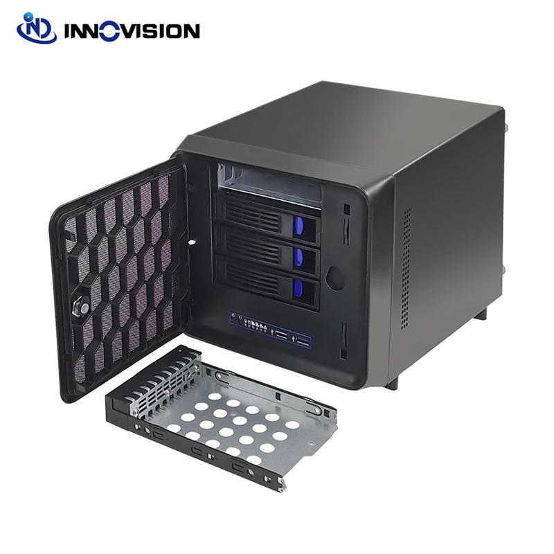 2023 New 4 Bays disk NAS case support mini ITX motherboard for home network  nas storage