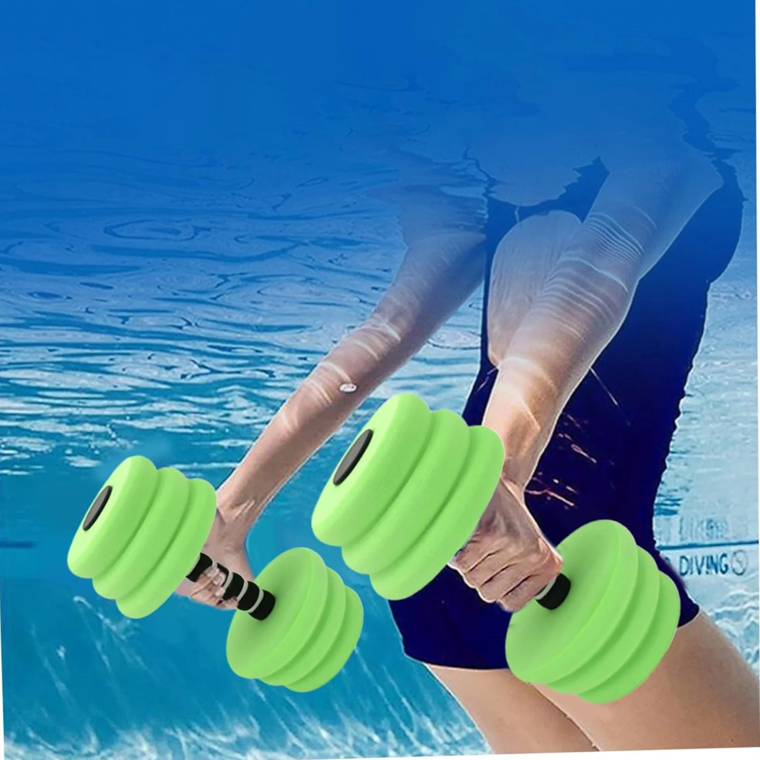 EVA Floating Dumbbell 1pc Water Sports Strength Training Foam Dumbbell Universal Summer Swimming Diving Assistance Equipment