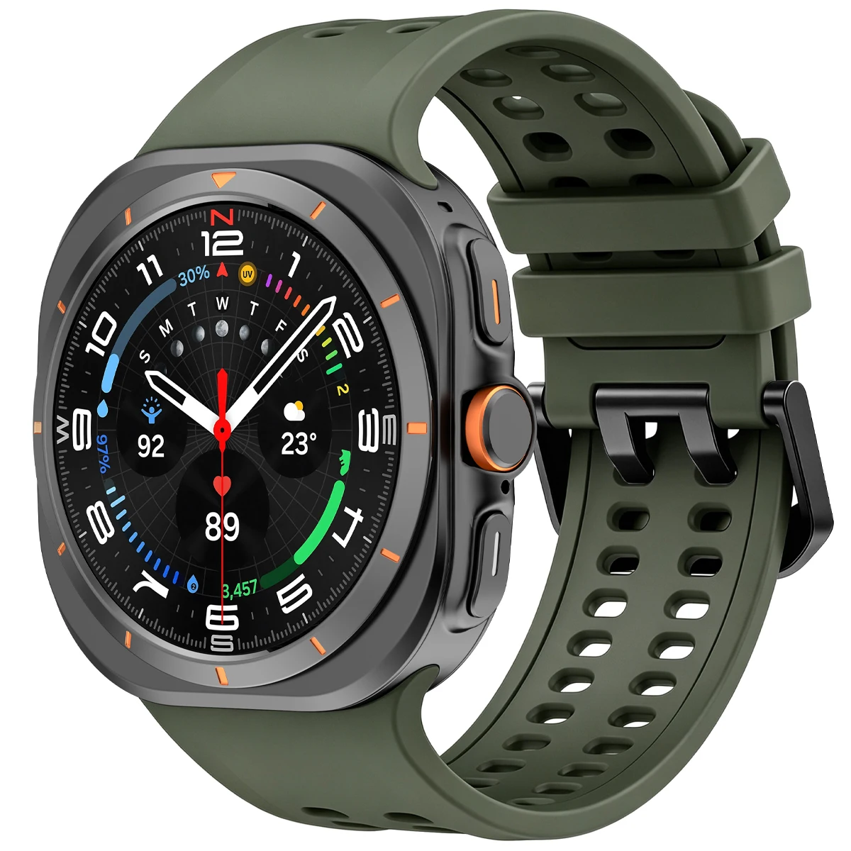 Enhanced Silicone Sport Strap for Smartwatches - Ultra-Comfort Wristband, 47mm, Official Design