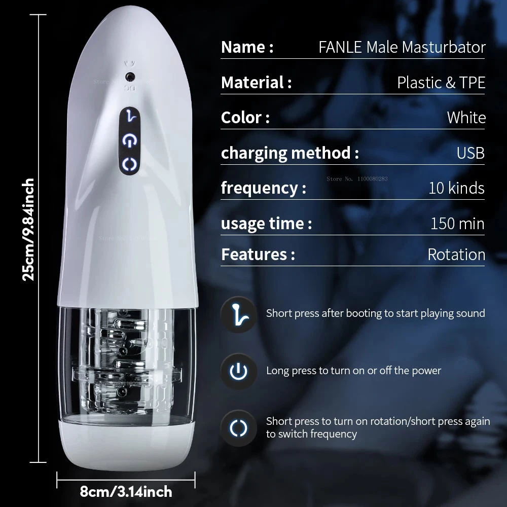 Male Masturbator Cup Automatic Rotation Masturbator Cup for Men Pocket Pusssy Silicone Vagina Male Masturbators Adult Sex Toy Blowjob Machine