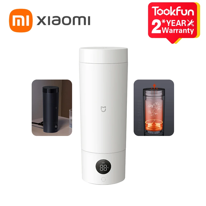 

2023 XIAOMI MIJIA Portable Electric Heating Cup 2 Home Appliance Cup Thermal Thermos Kettle Electric 6 Temperature Settings