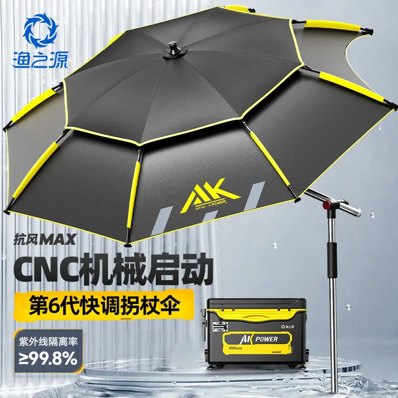 YUZHIYUAN Fishing Umbrella Windproof Universal Umbrella New Upgraded Crutch Parasol Outdoor Sunscreen Fishing