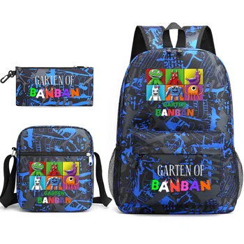 Garden of Banban Class 정원 게임, 초중학생 원숄더 연필 가방 3 종 세트 배낭