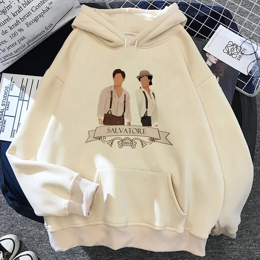 The Vampire Diaries Felpe Con Cappuccio Donna Fleece Gothic Vintage Hooded Shirt Donna Felpe Vintage