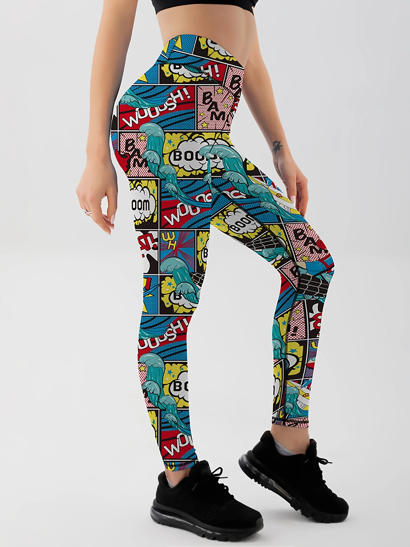 High Waist Leggings Push Up Game BOOM Cartoon Print Leggins Sport Women Running Gym Pants Energy Leggings Girl Leggins