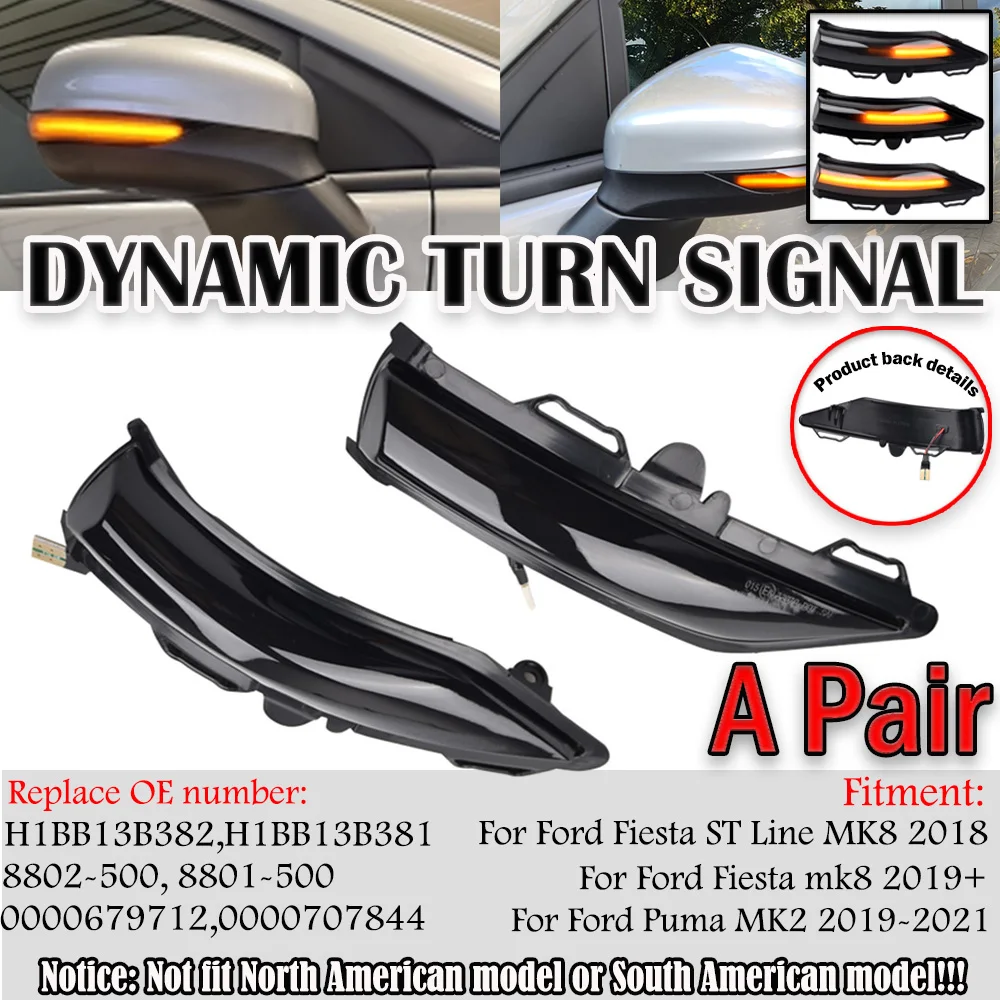  Fiesta Mk8 2018 2019 2020 PUMA LED ̳  ñ׳ Ʈ, ڵ   ̷ LED ǥñ  , 2 