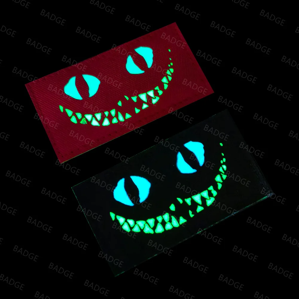Animal Patches Glow in Dark Patches Cat Devil Eyes Tactical Patch Combat Hook Fasteners Ranger Motorcycle Biker Tags Operator Emblem